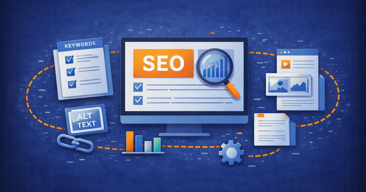 A visual breakdown of SEO elements that help content rank and remain visible.