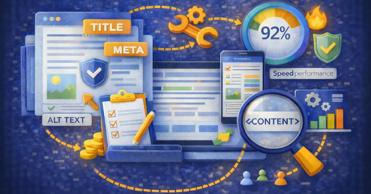 An illustration highlighting how content structure and images support better rankings.