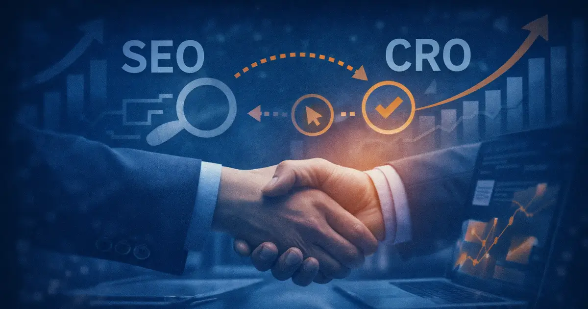 SEO and conversion optimization work together to guide visitors toward action.