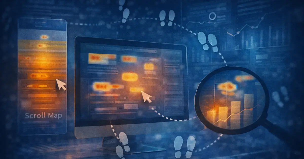 User behavior insights reveal where to improve pages and increase conversions.