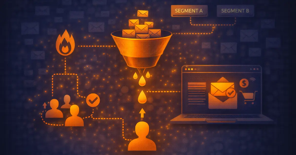 A steady sequence of emails progresses step by step, building momentum over time.