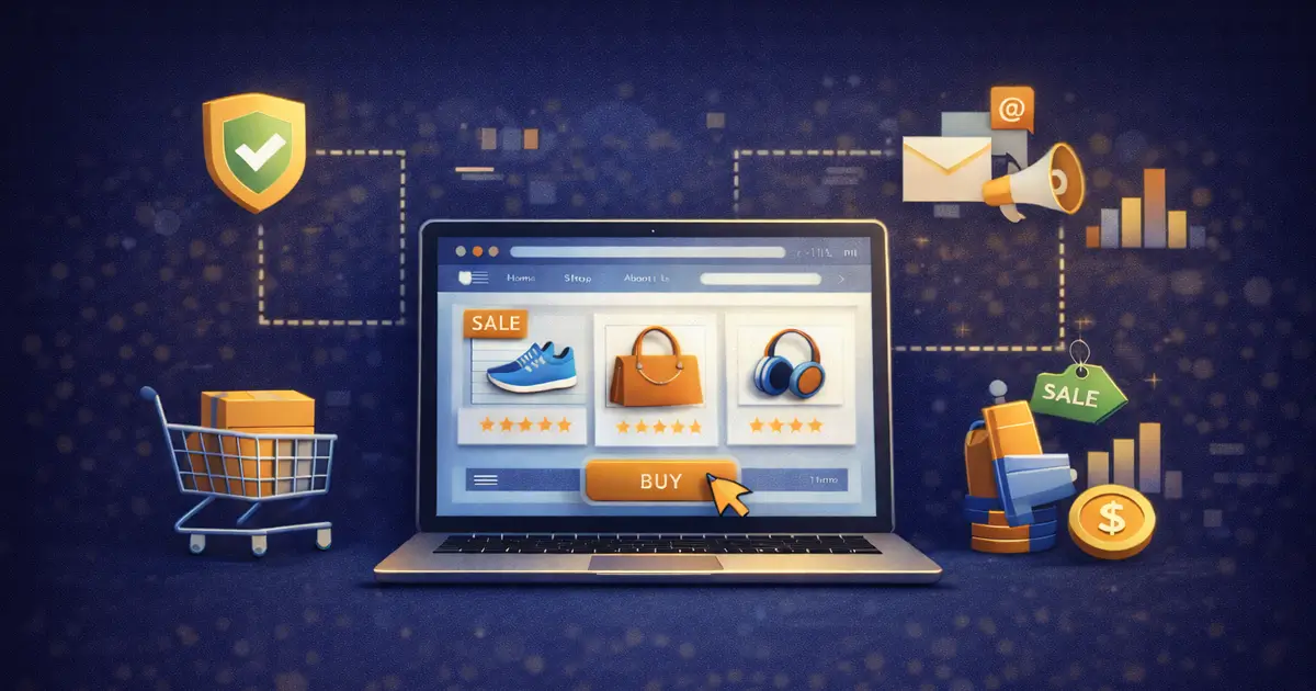 Make shopping simple so visitors can find products and buy with ease.