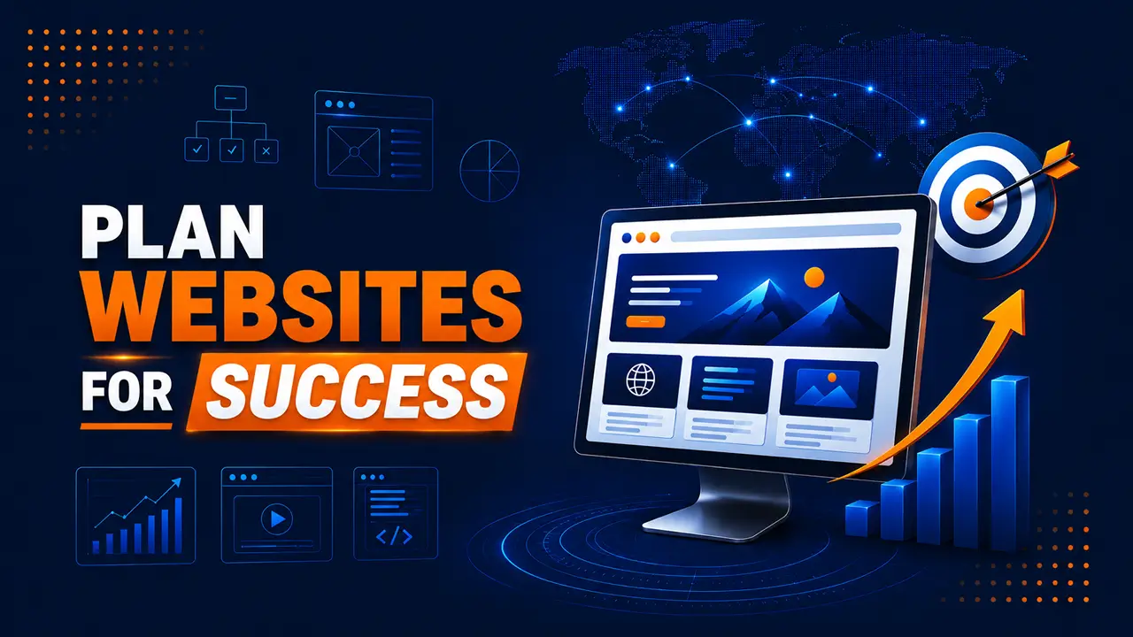 Website planning process for organized business website development